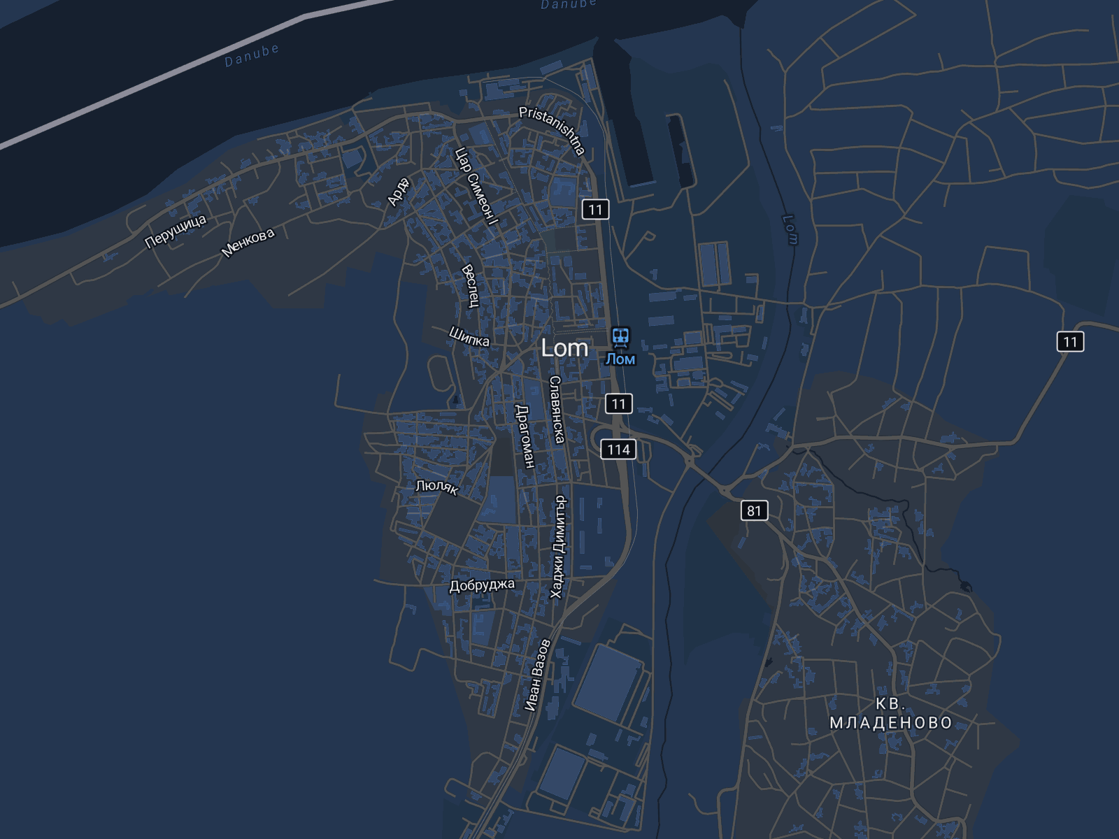 Карта на Лом