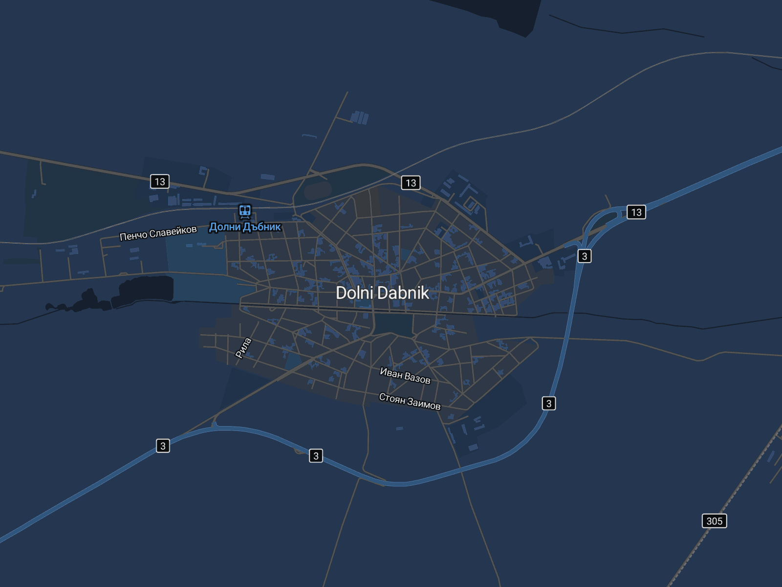 Карта на Долни Дъбник