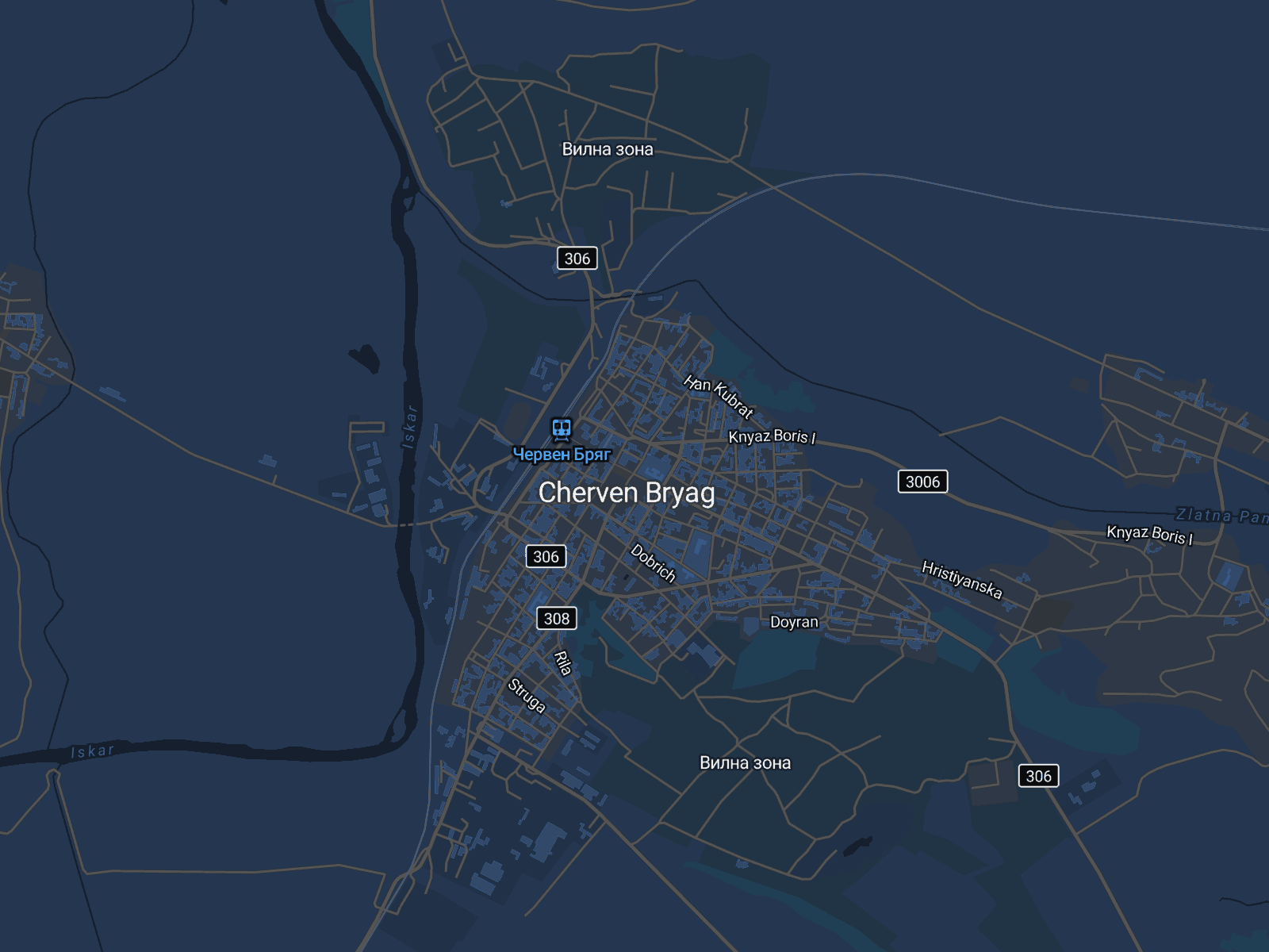 Карта на Червен бряг