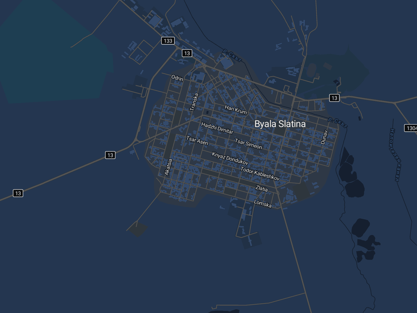 Карта на Бяла Слатина