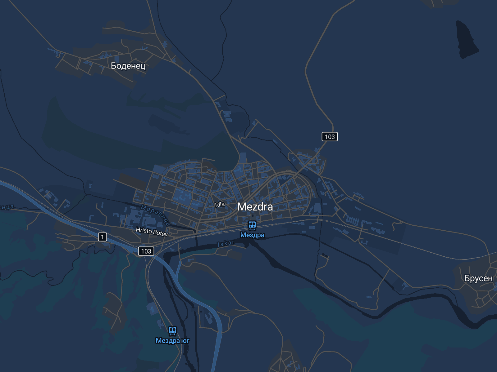 Карта на Мездра