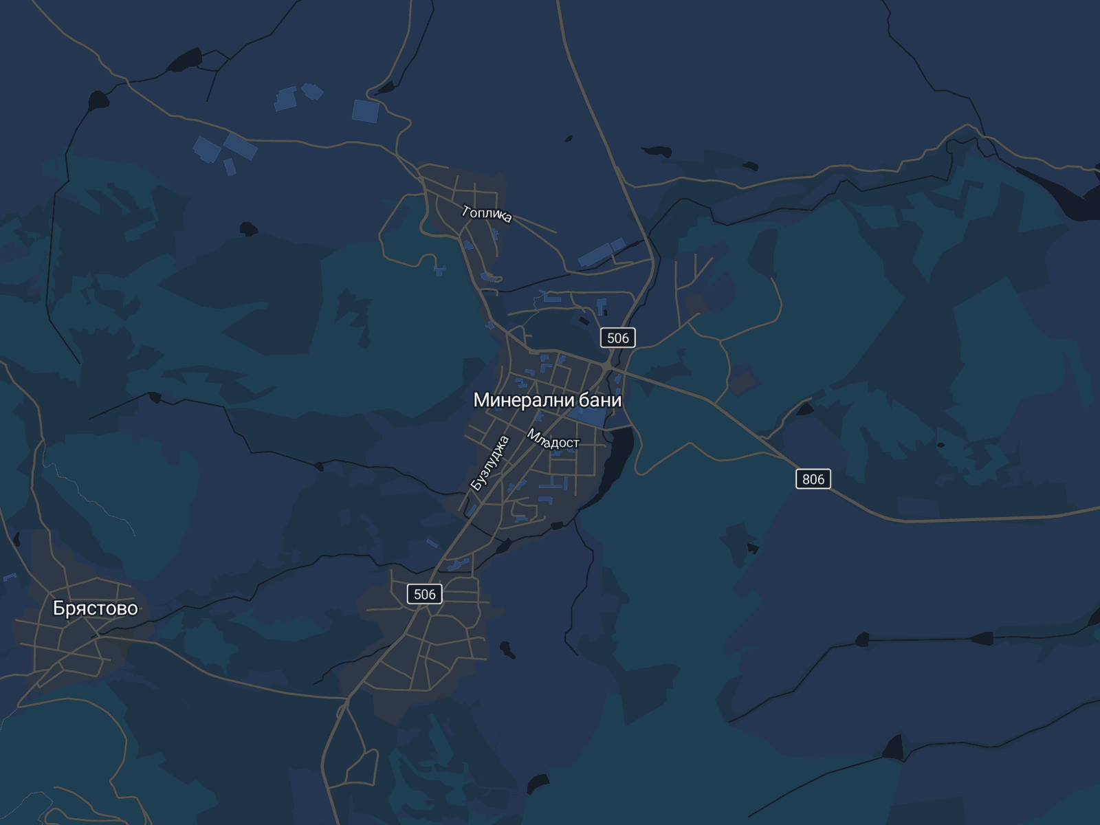 Карта на Минерални бани