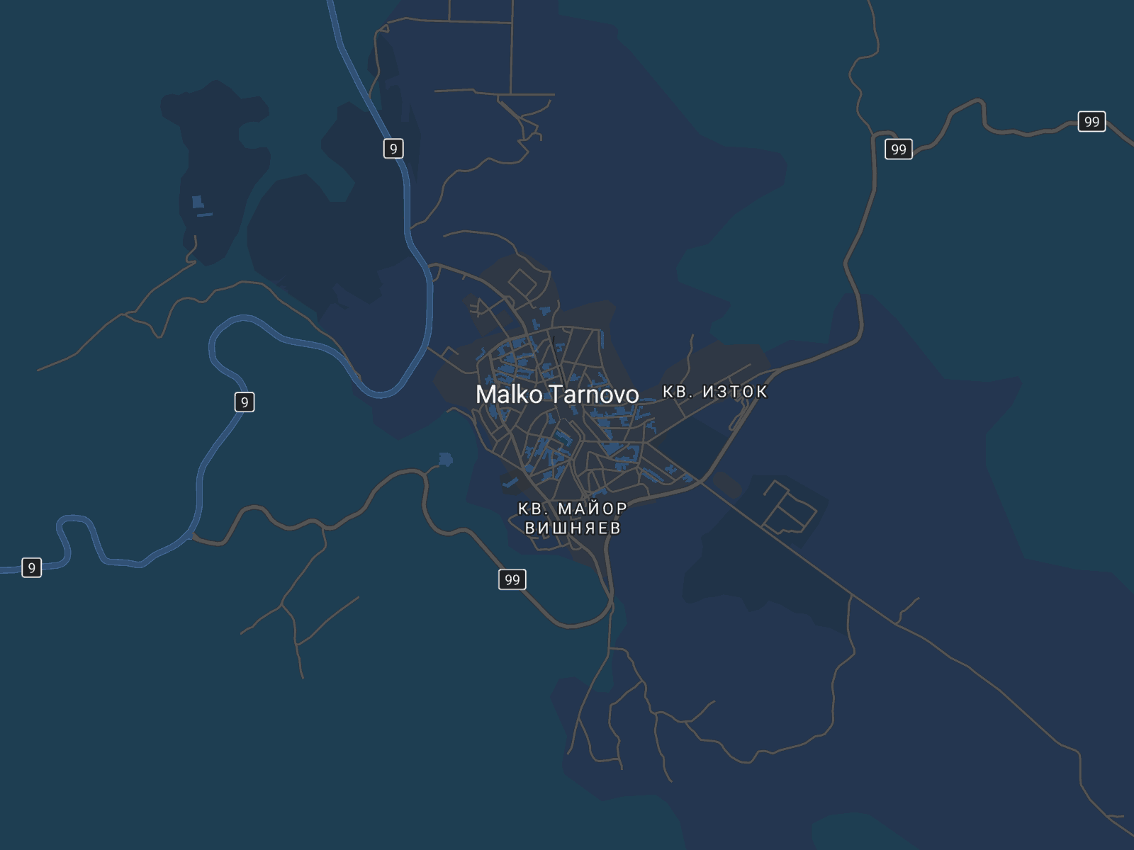 Карта на Малко Търново