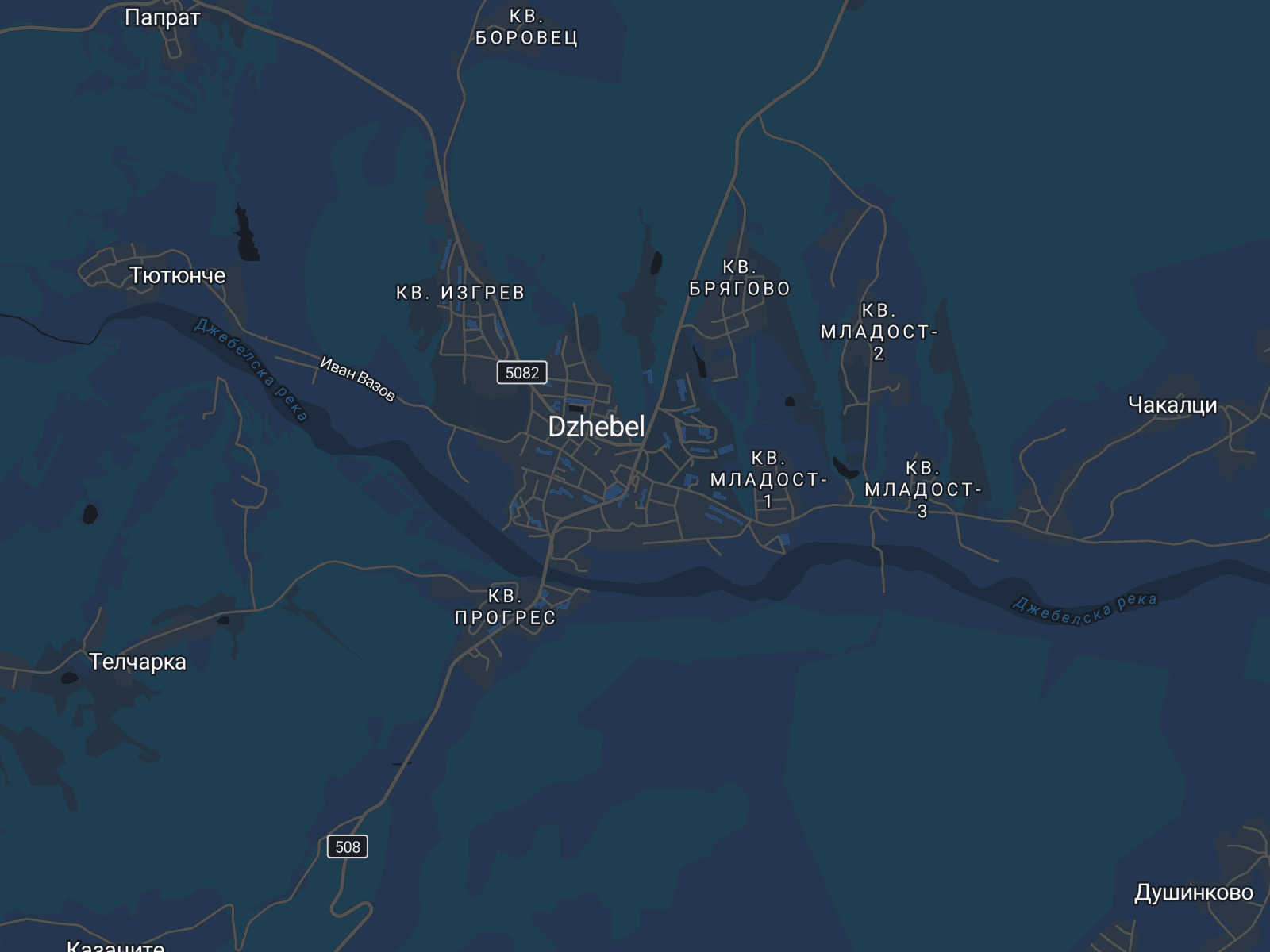 Карта на Джебел