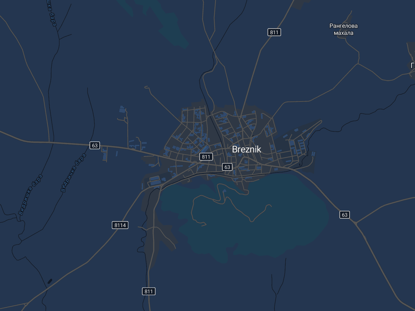 Карта на Брезник