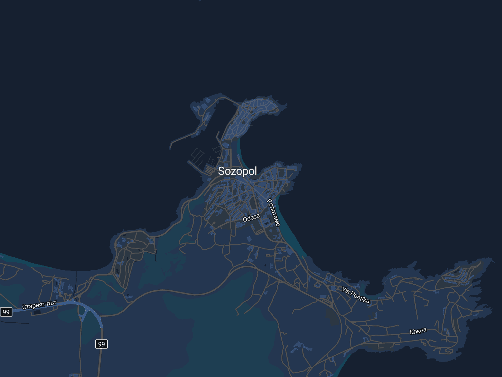 Карта на Созопол