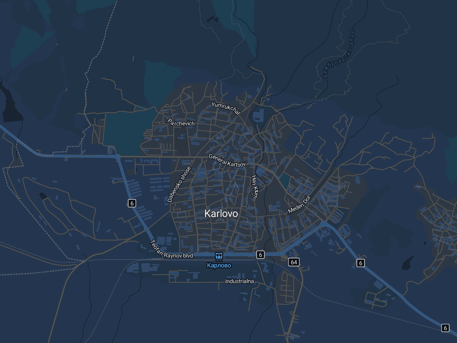 Карта на Карлово