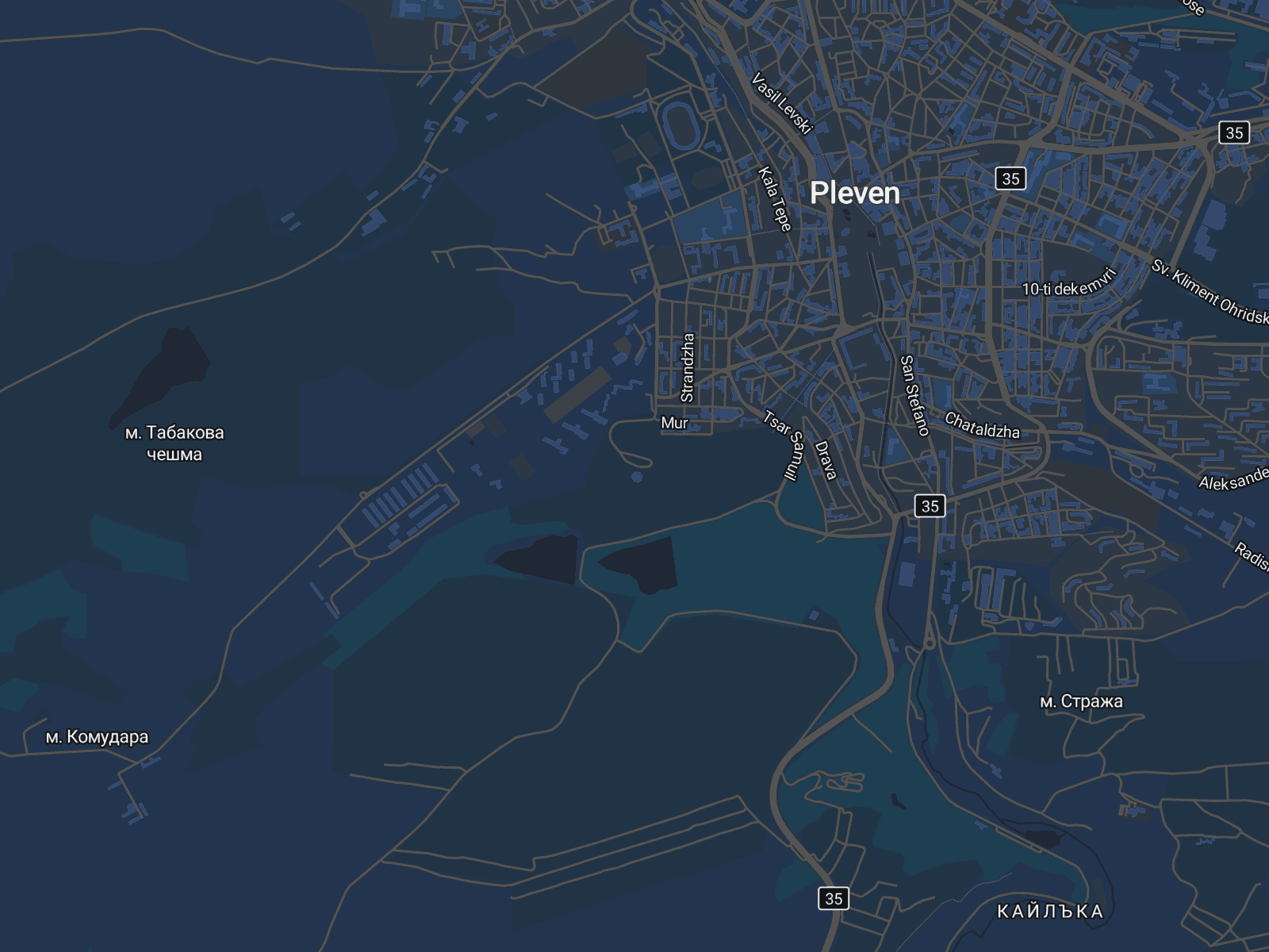 Карта на Плевен