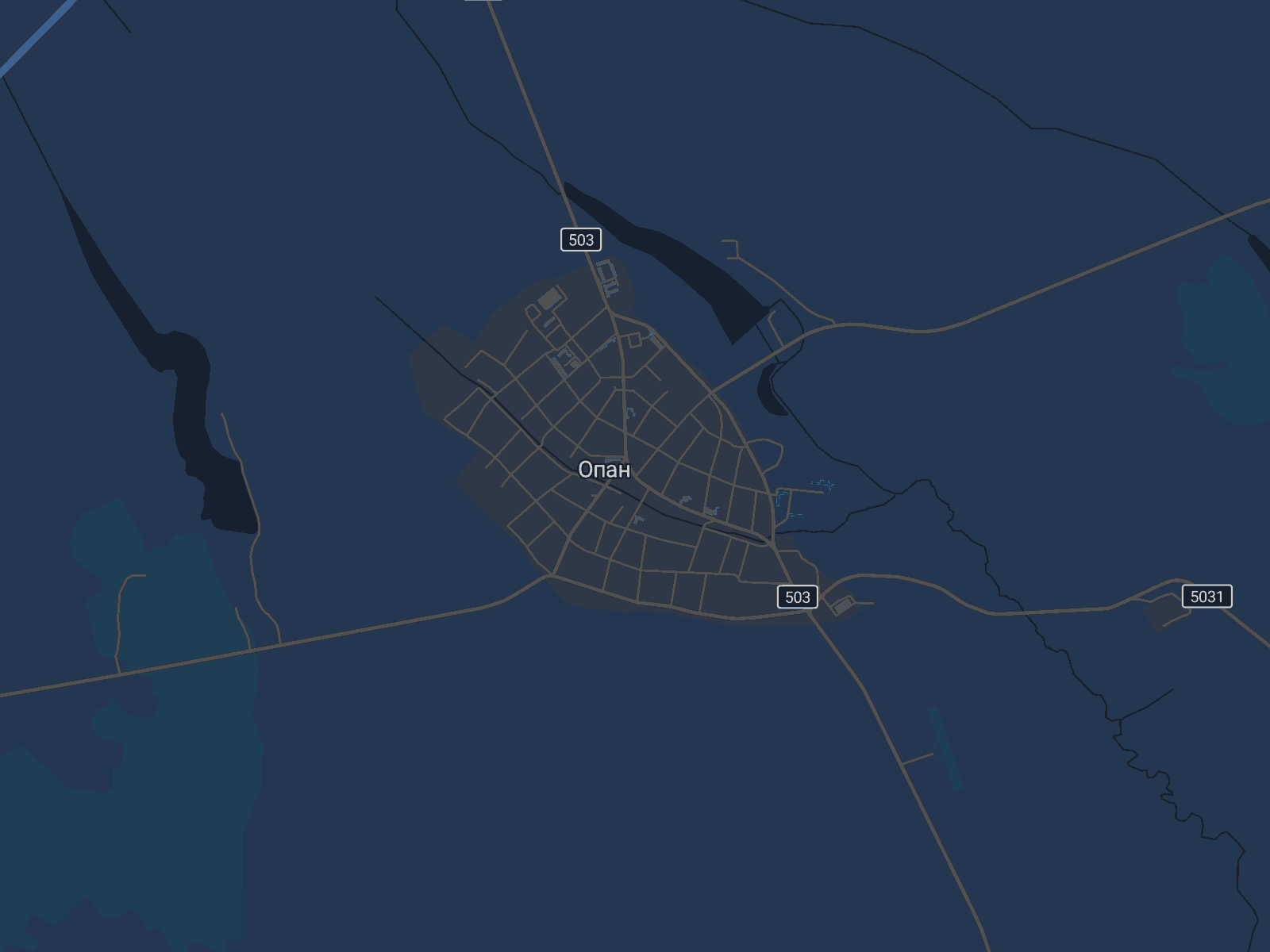 Карта на Опан