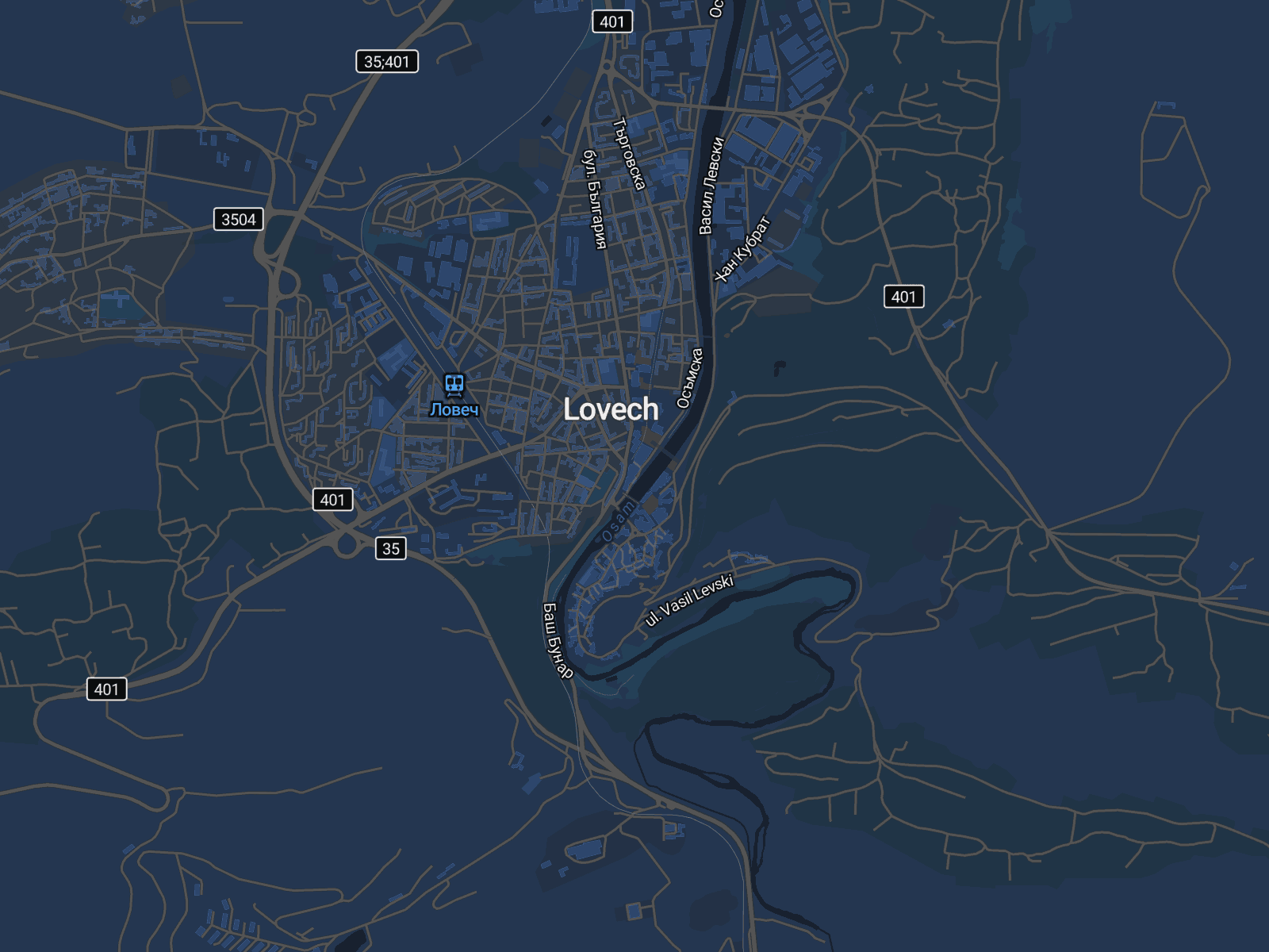 Карта на Ловеч