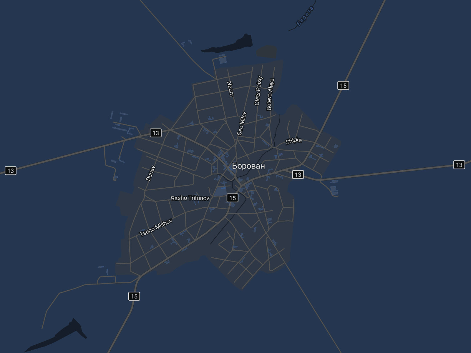 Карта на Борован