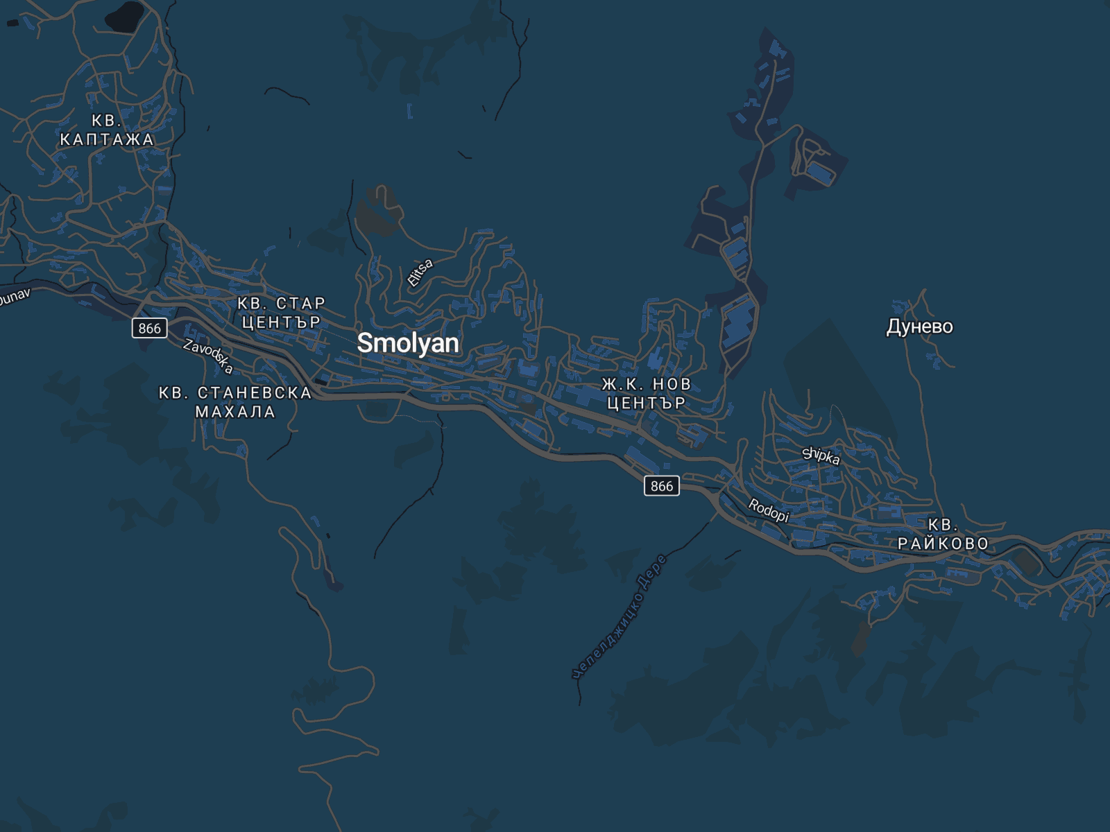 Карта на Смолян