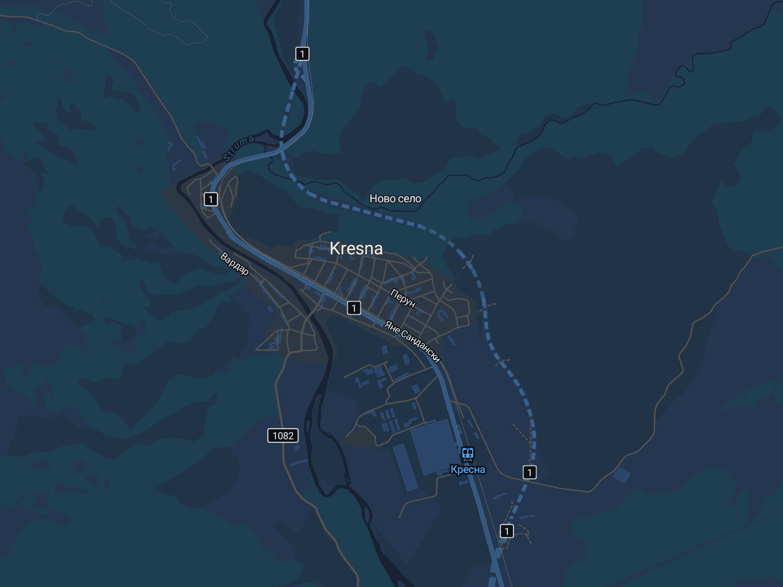 Карта на Кресна