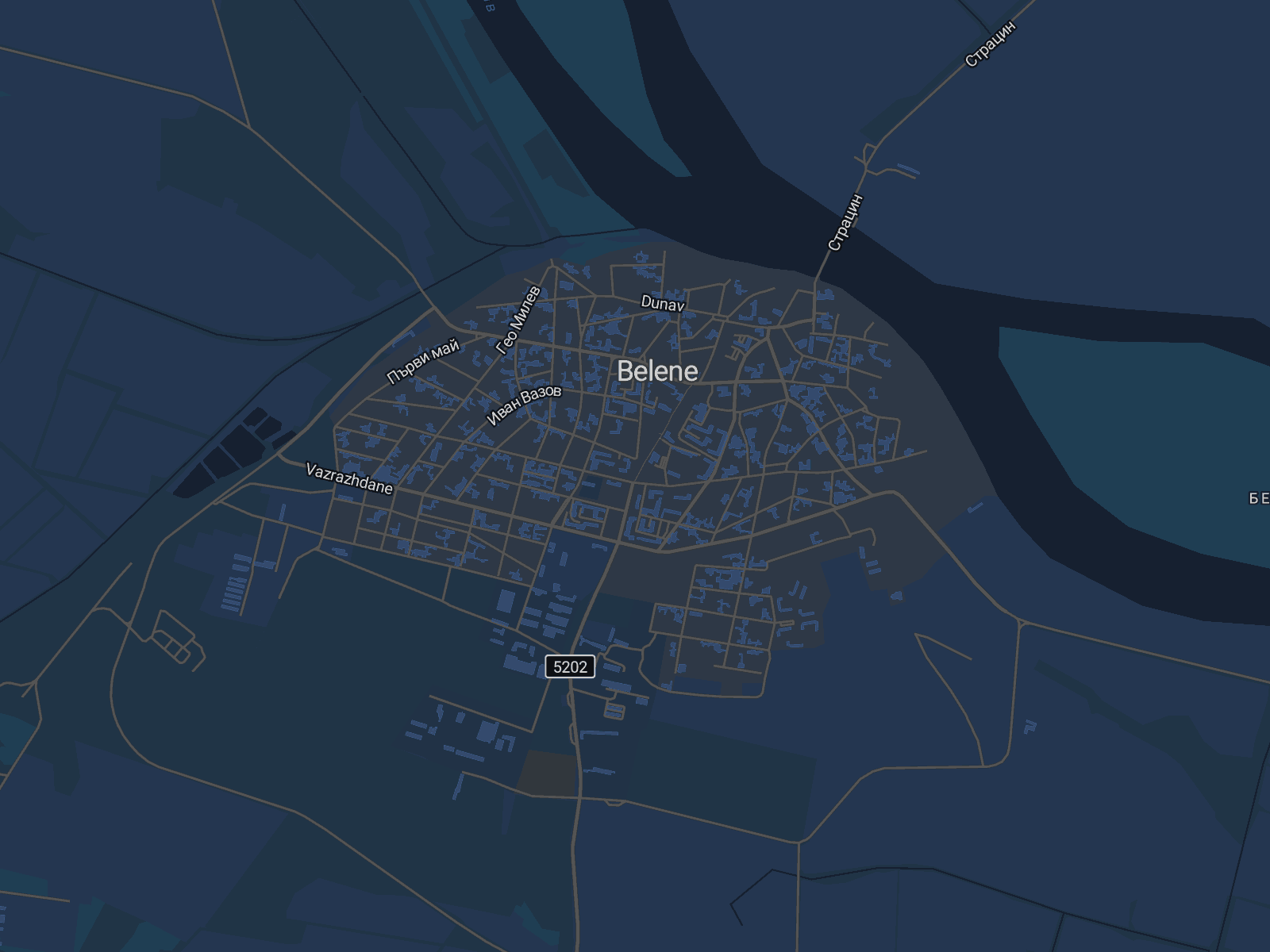 Карта на Белене