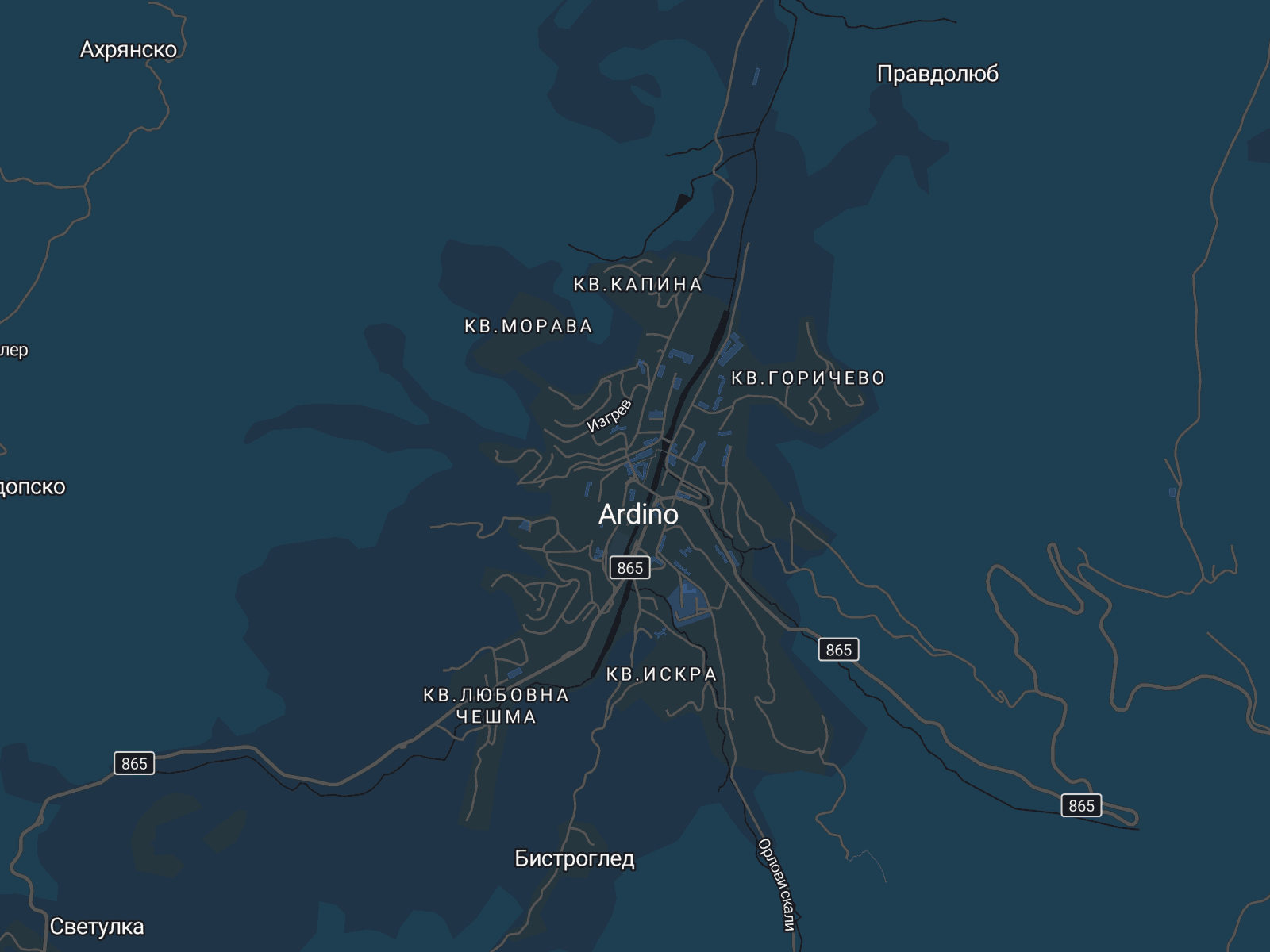 Карта на Ардино