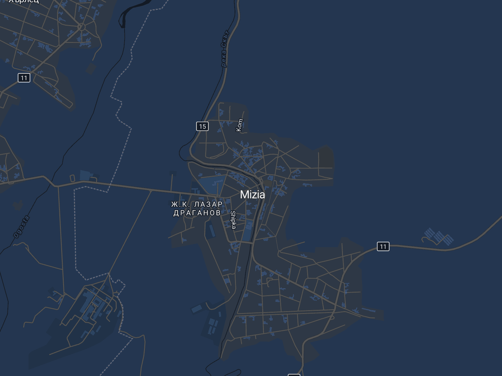 Карта на Мизия