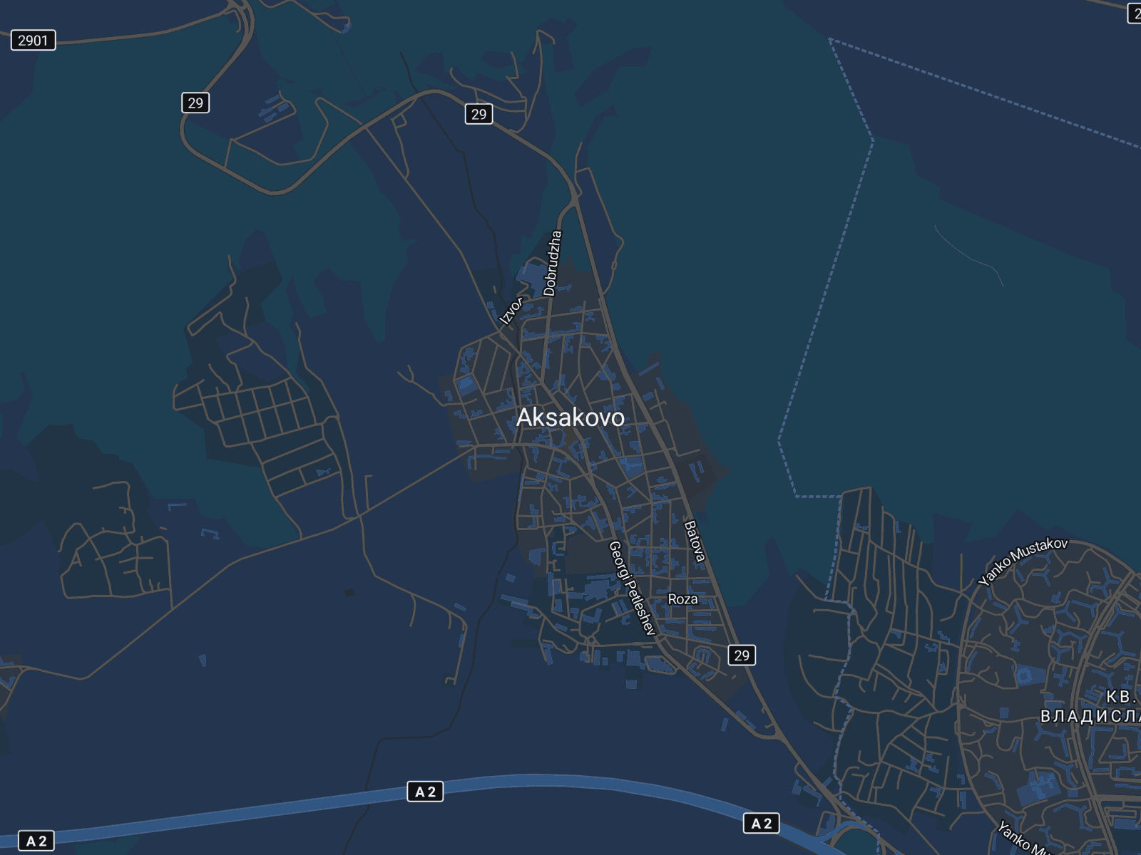 Карта на Аксаково