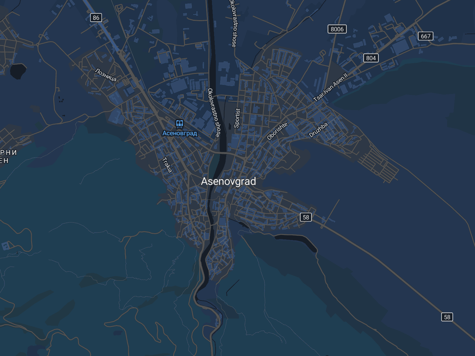 Карта на Асеновград