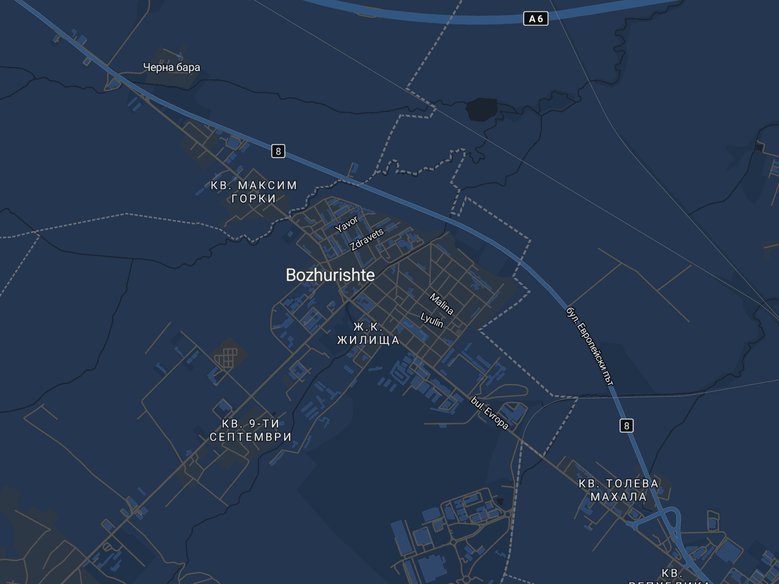 Карта на Божурище