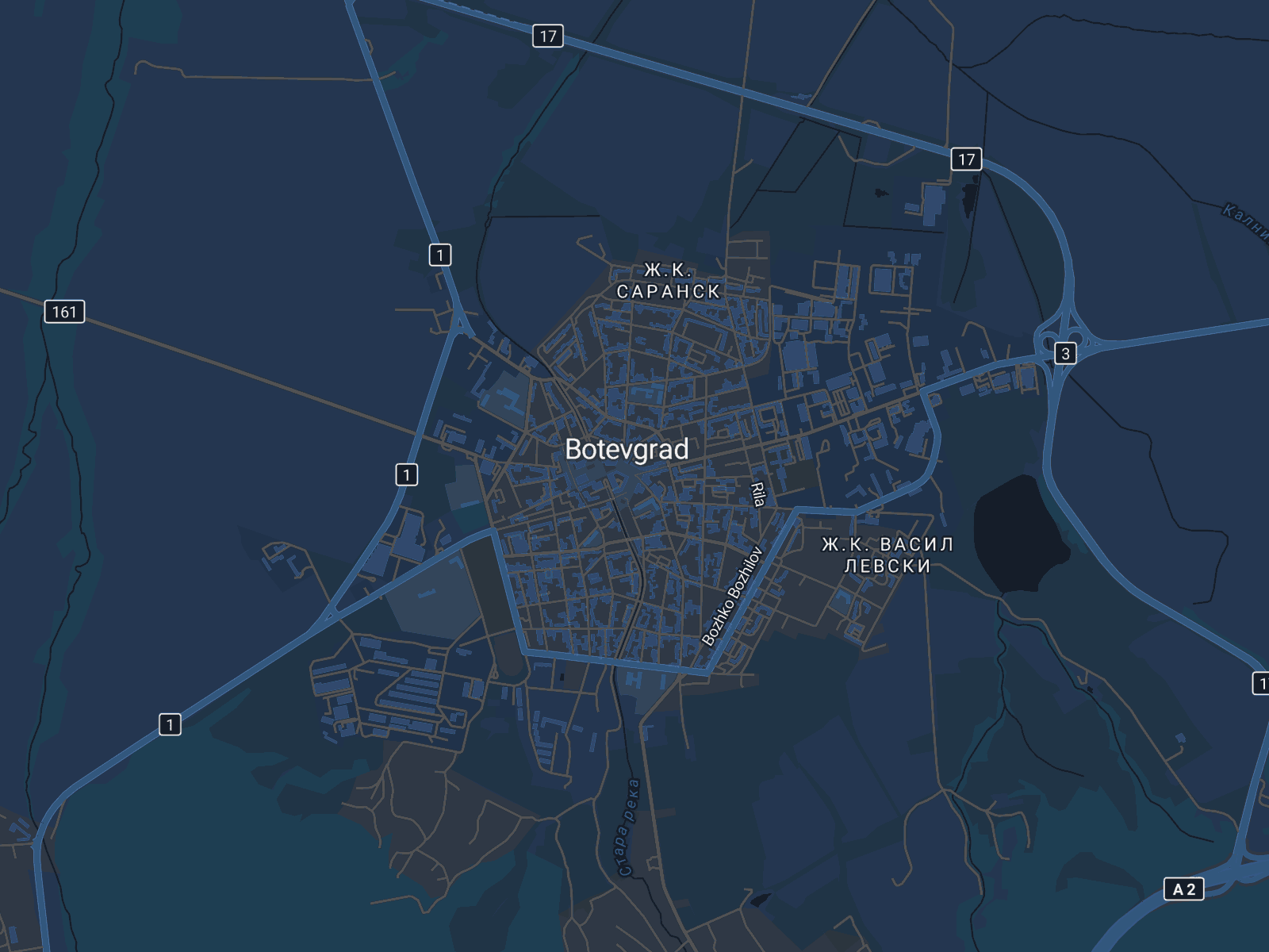 Карта на Ботевград