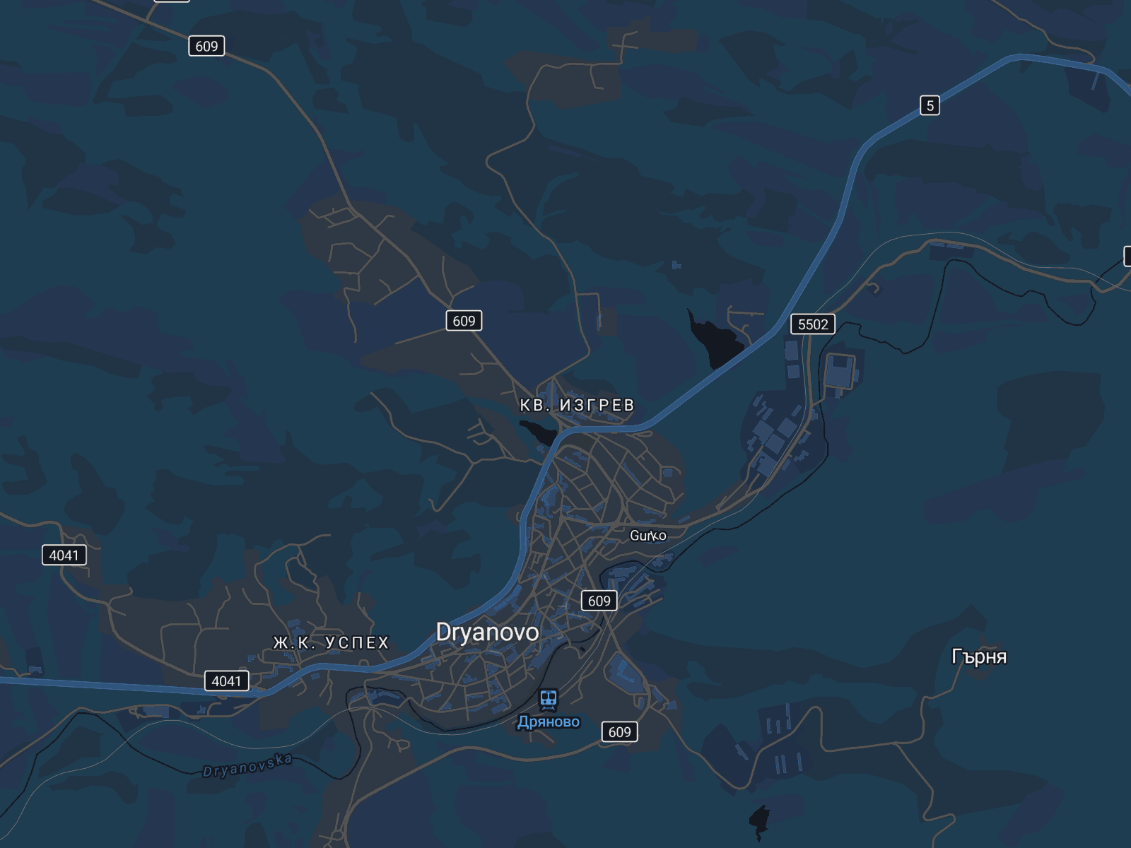 Карта на Дряново