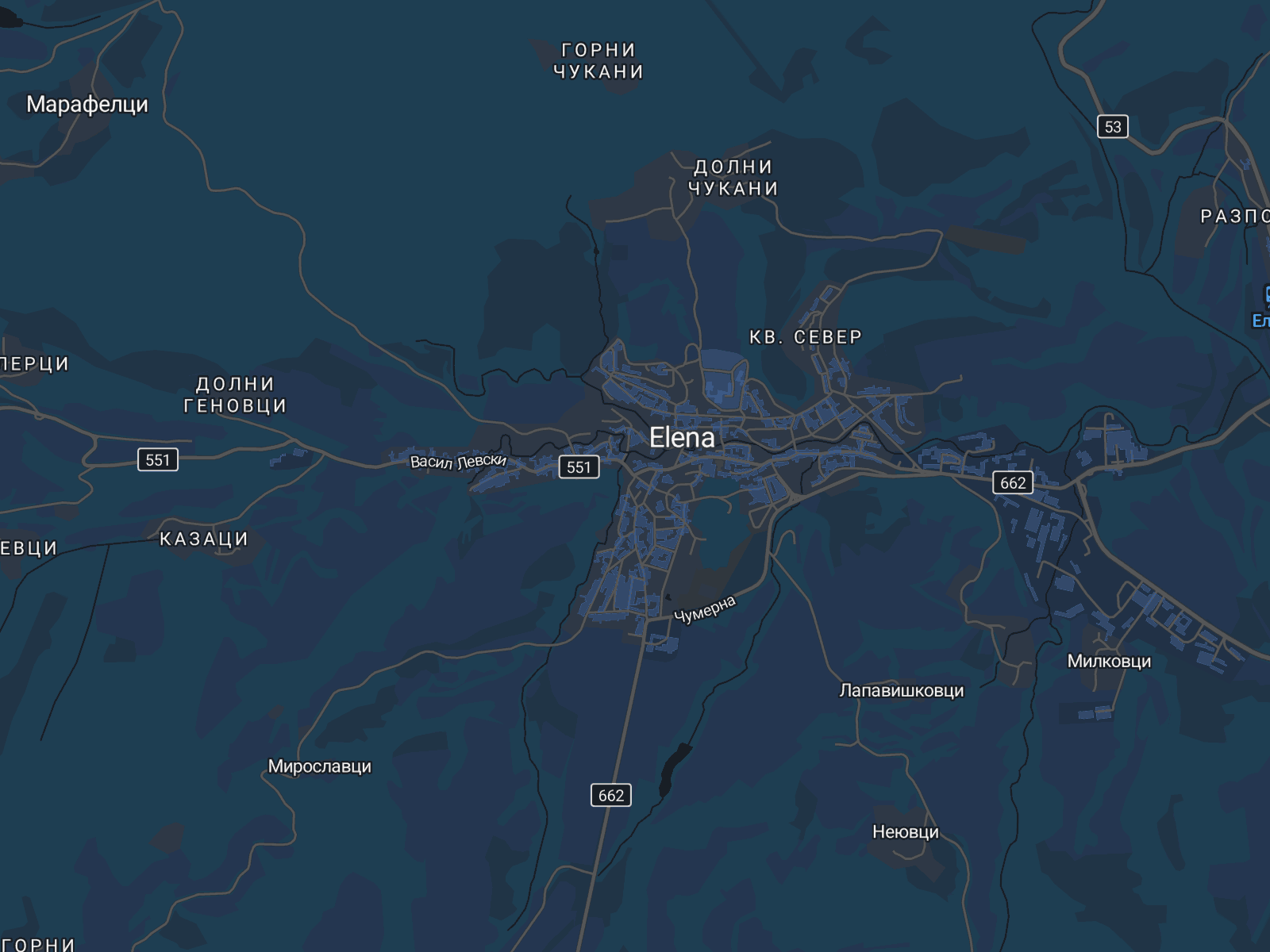 Карта на Елена