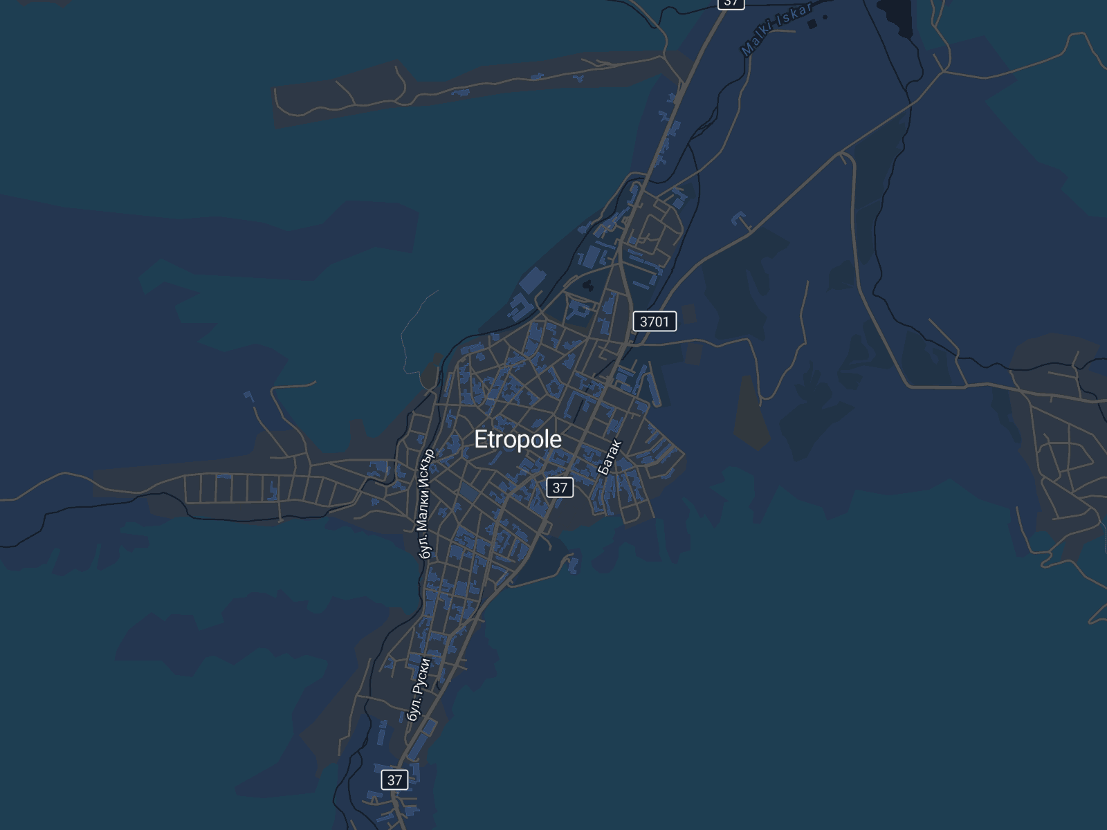 Карта на Етрополе