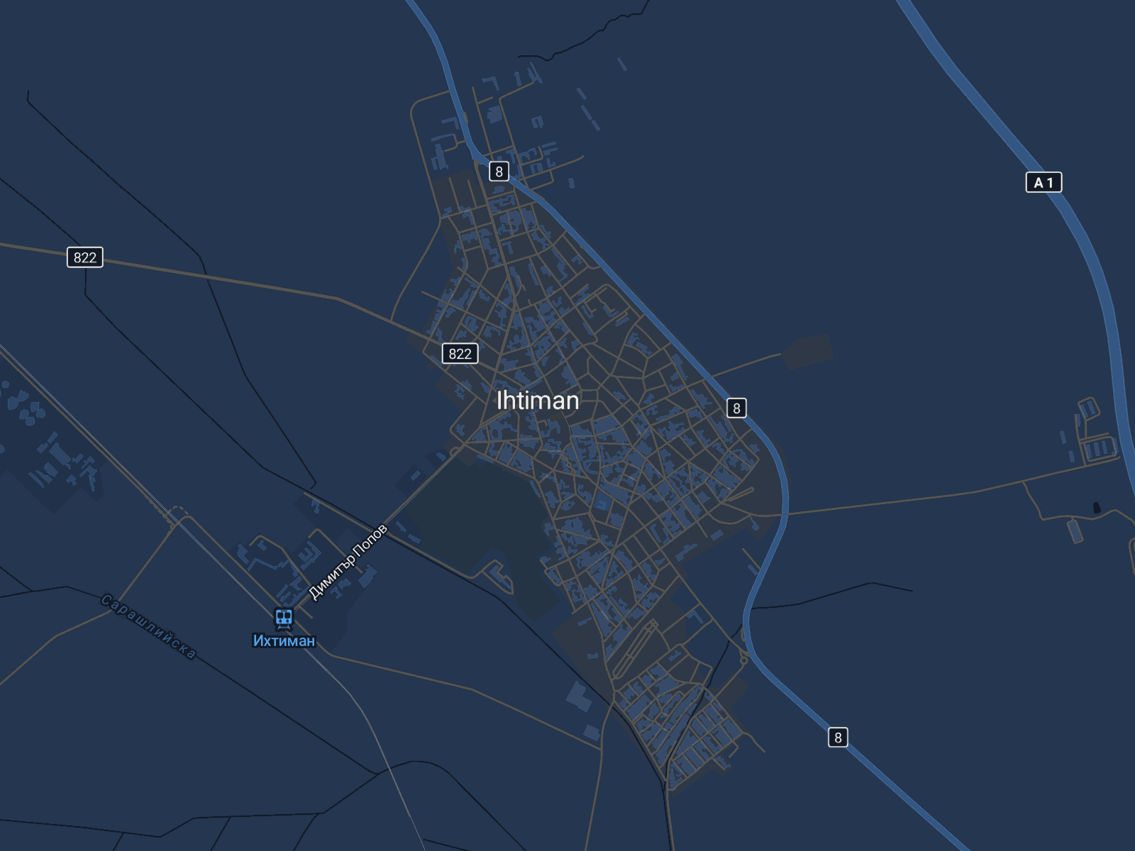 Карта на Ихтиман