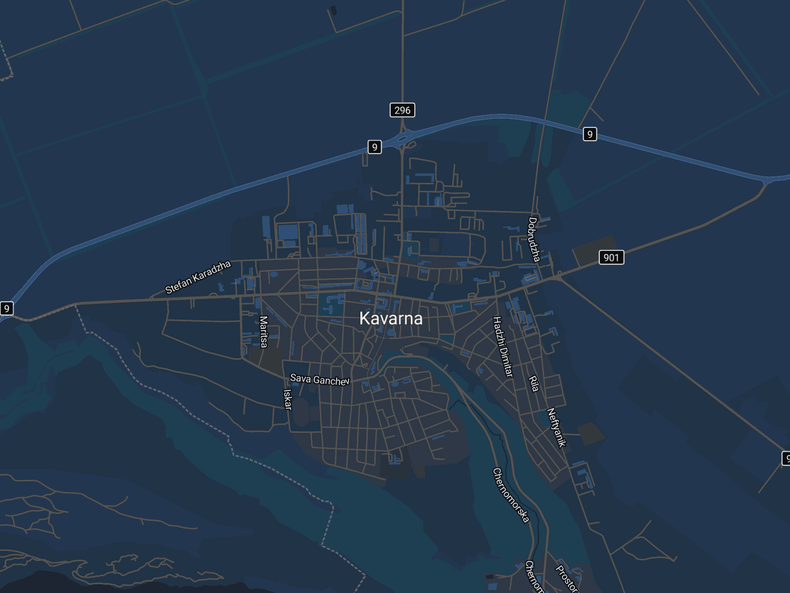 Карта на Каварна