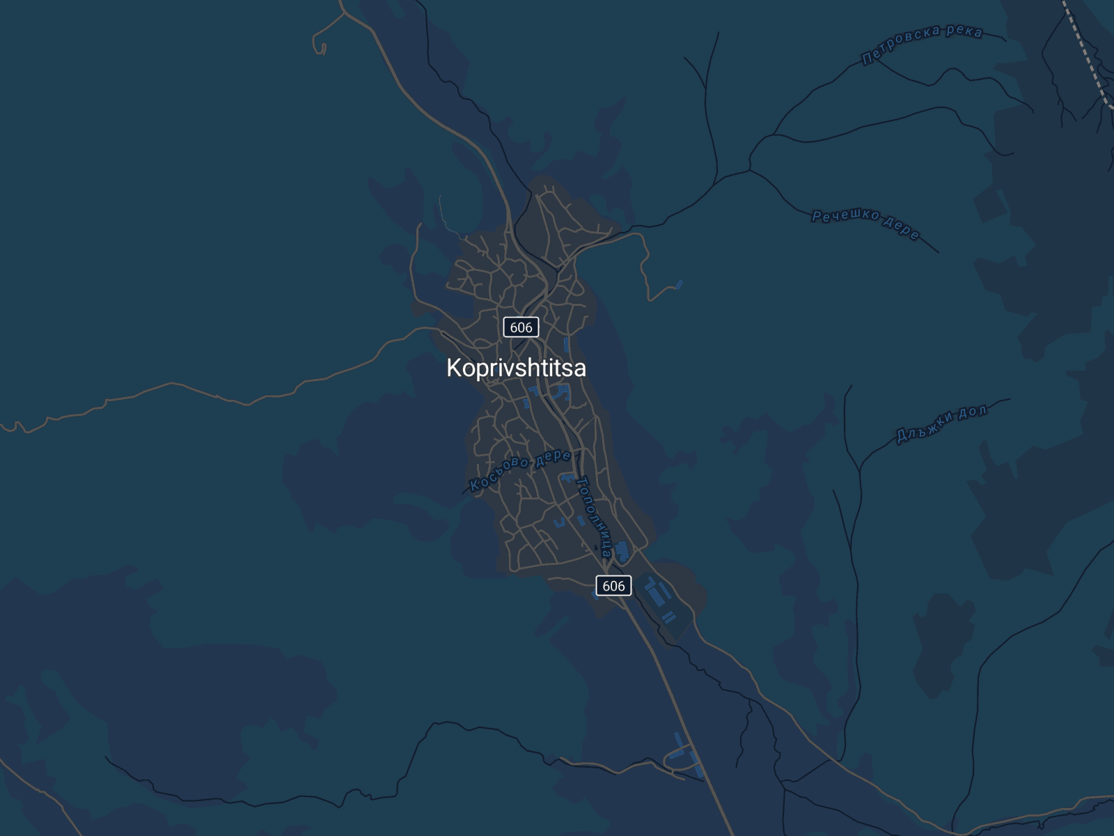 Карта на Копривщица