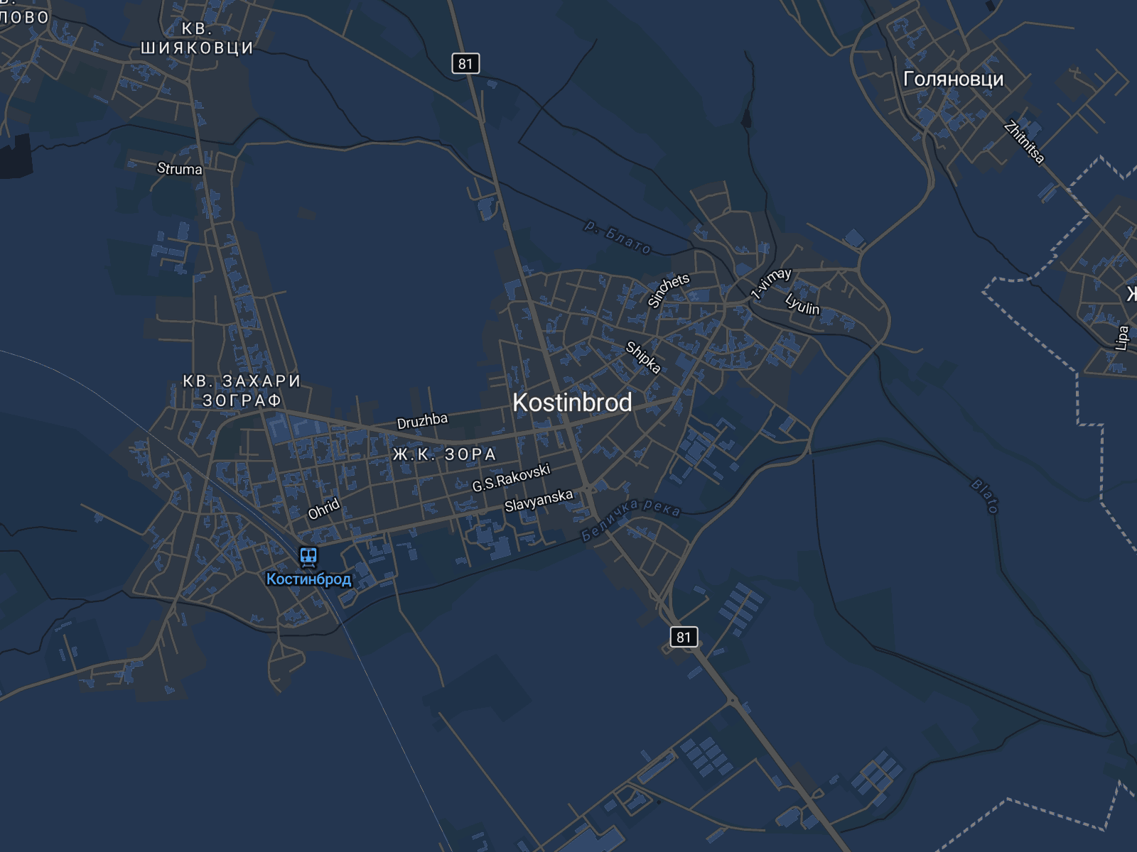 Карта на Костинброд