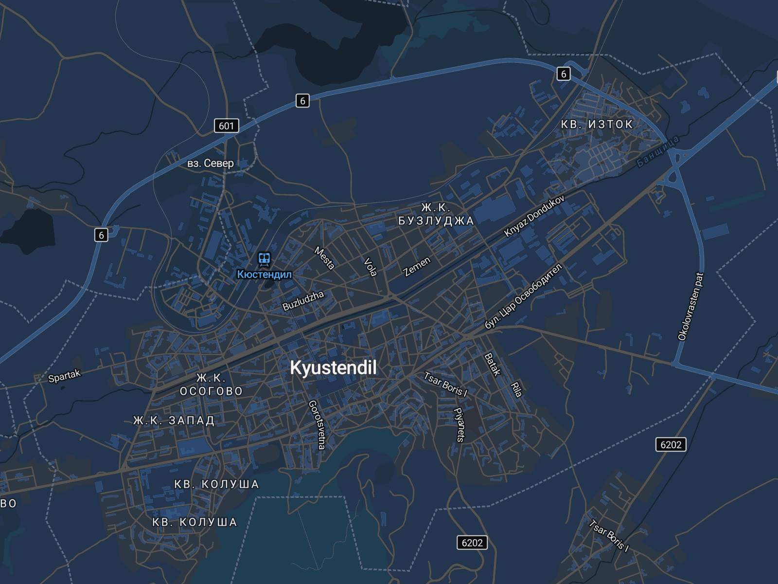 Карта на Кюстендил