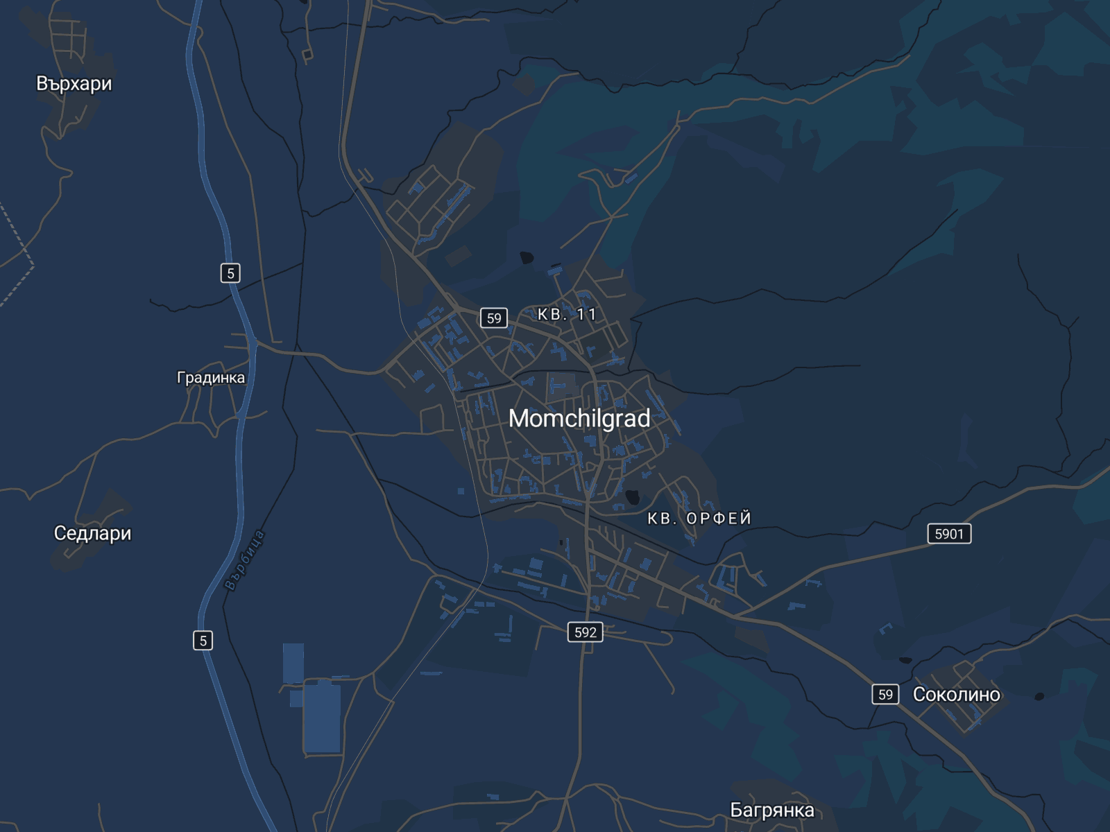 Карта на Момчилград