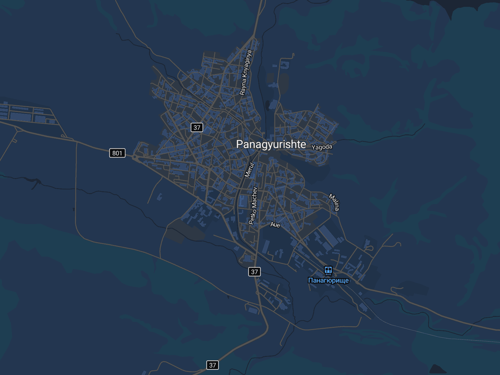 Карта на Панагюрище