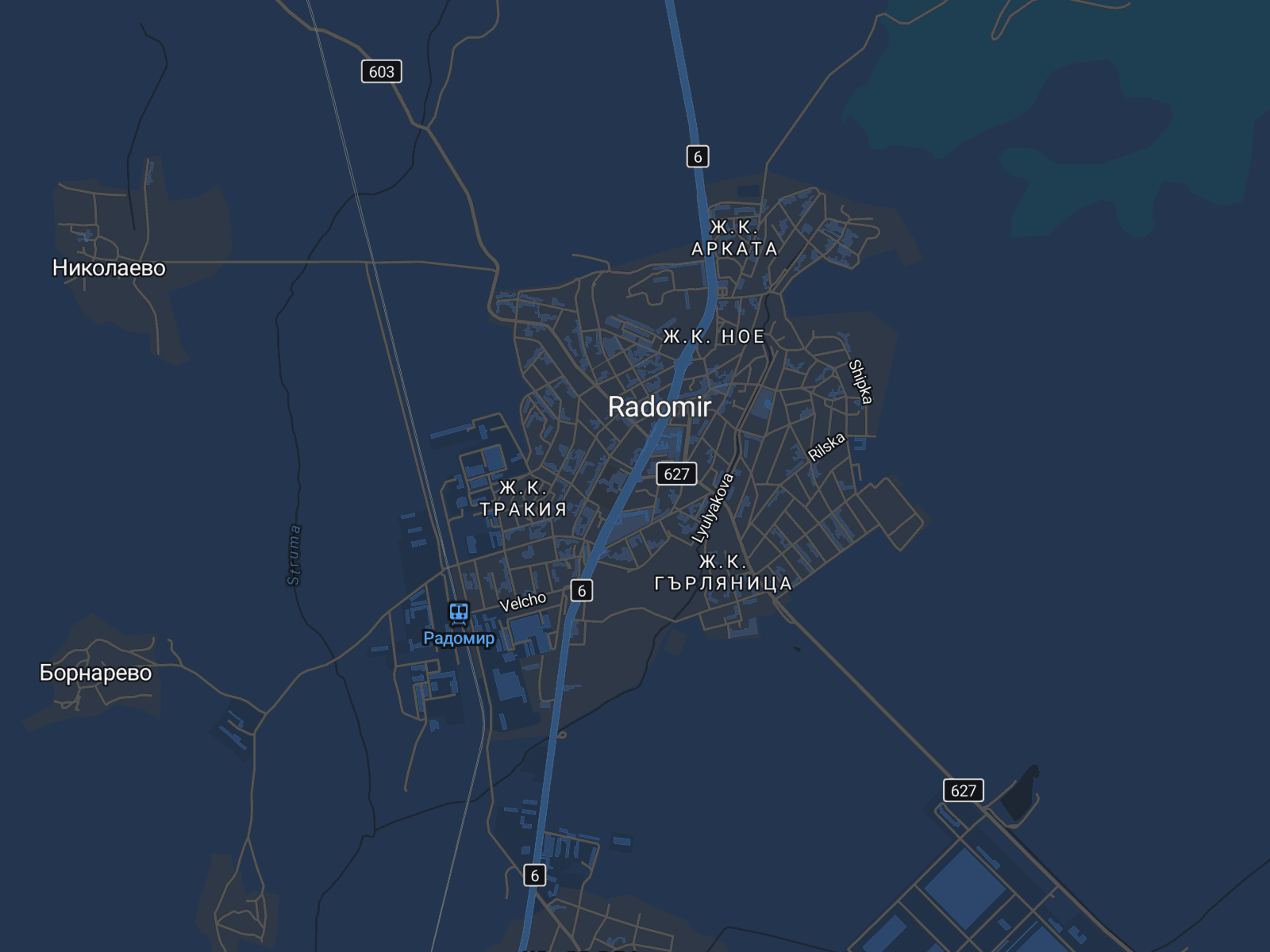 Карта на Радомир