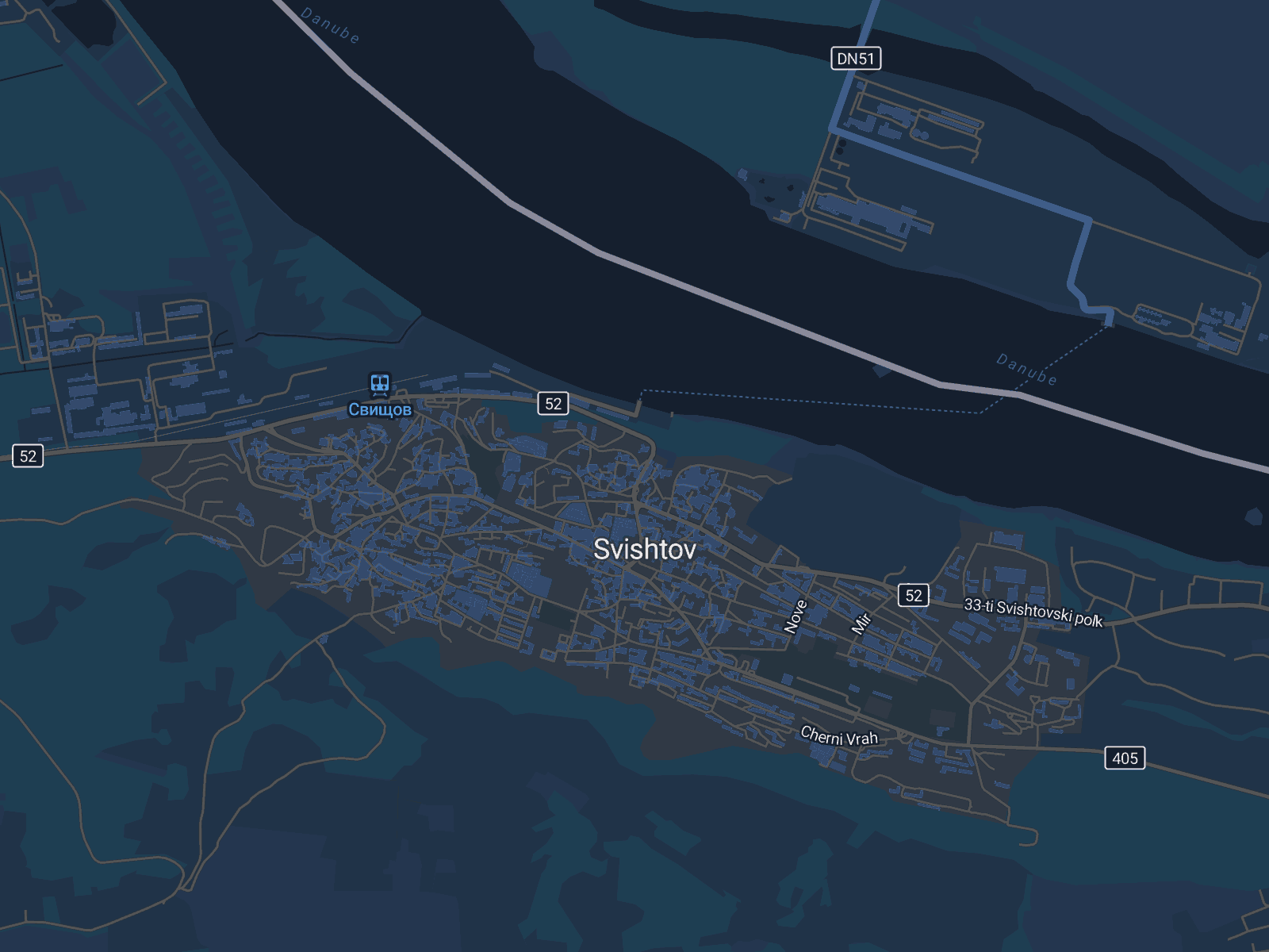 Карта на Свищов