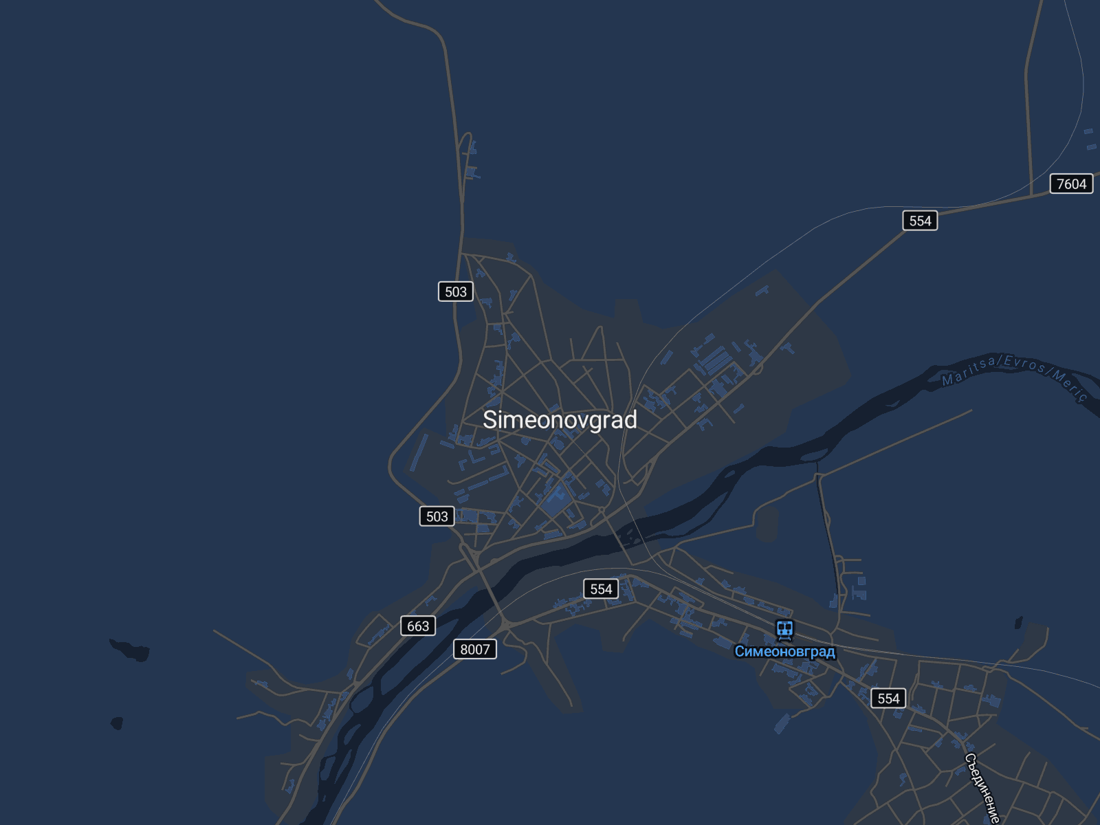 Карта на Симеоновград