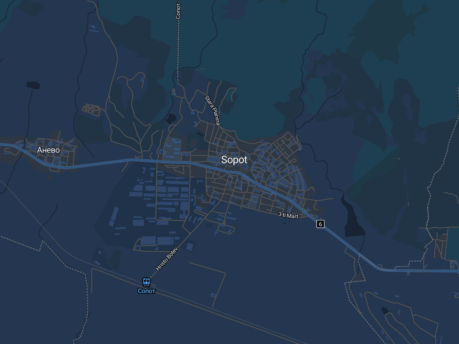 Карта на Сопот