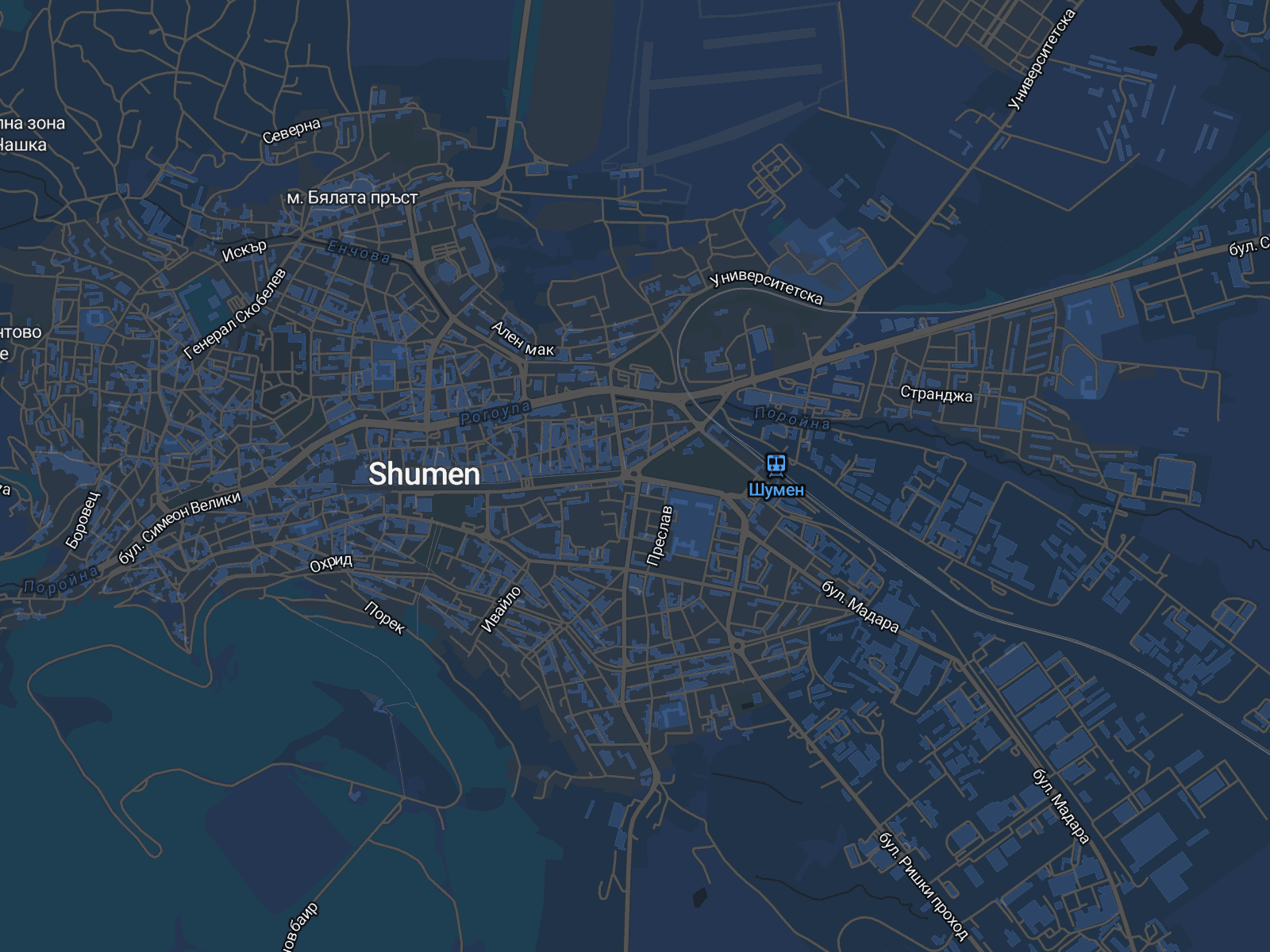 Карта на Шумен