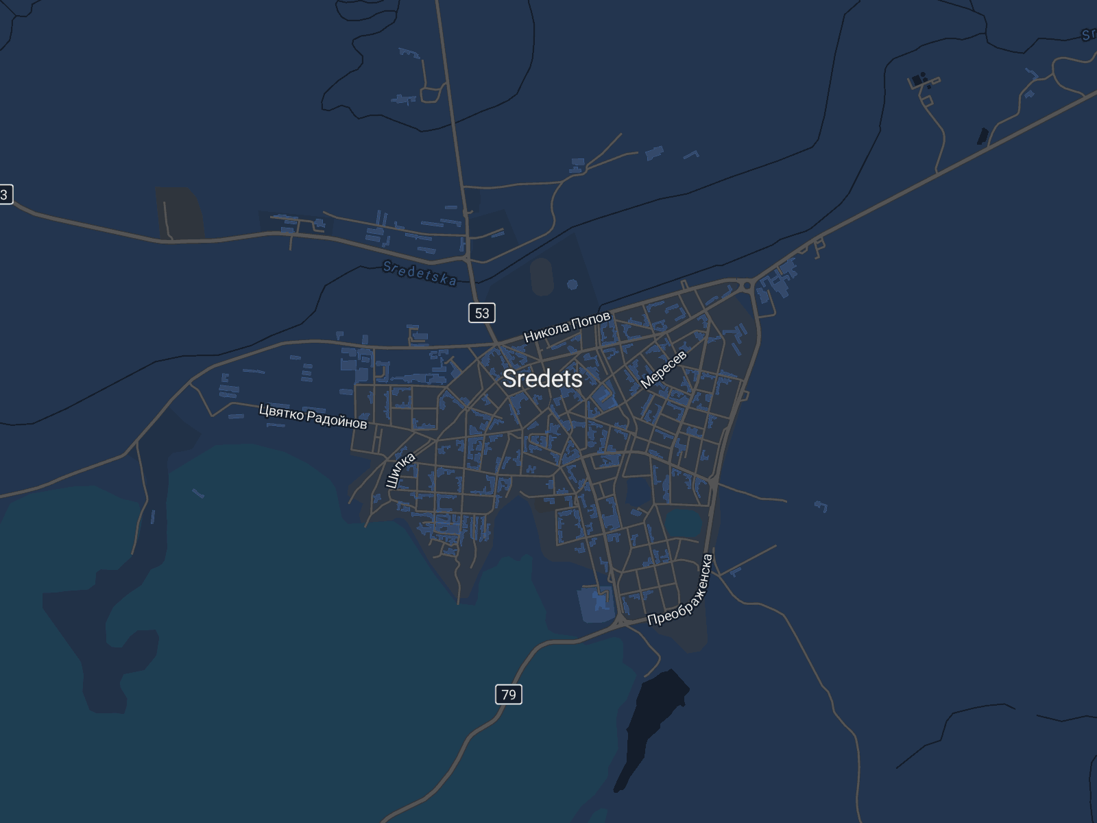 Карта на Средец