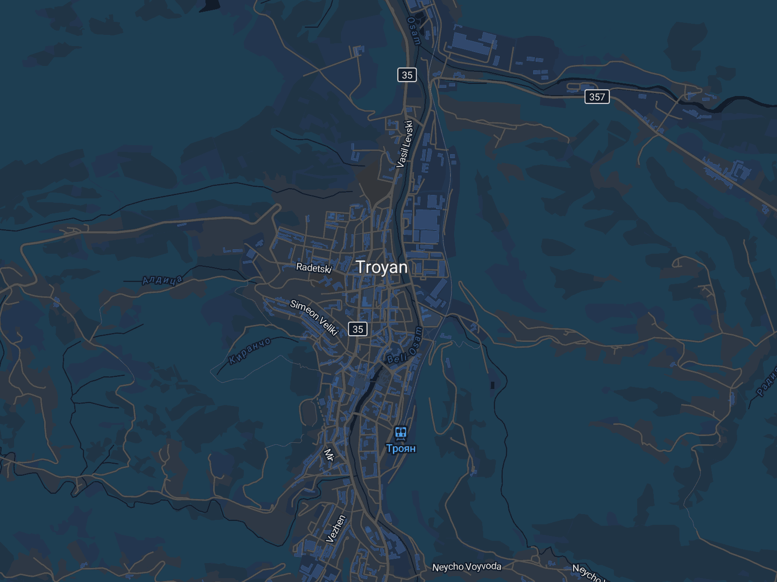 Карта на Троян