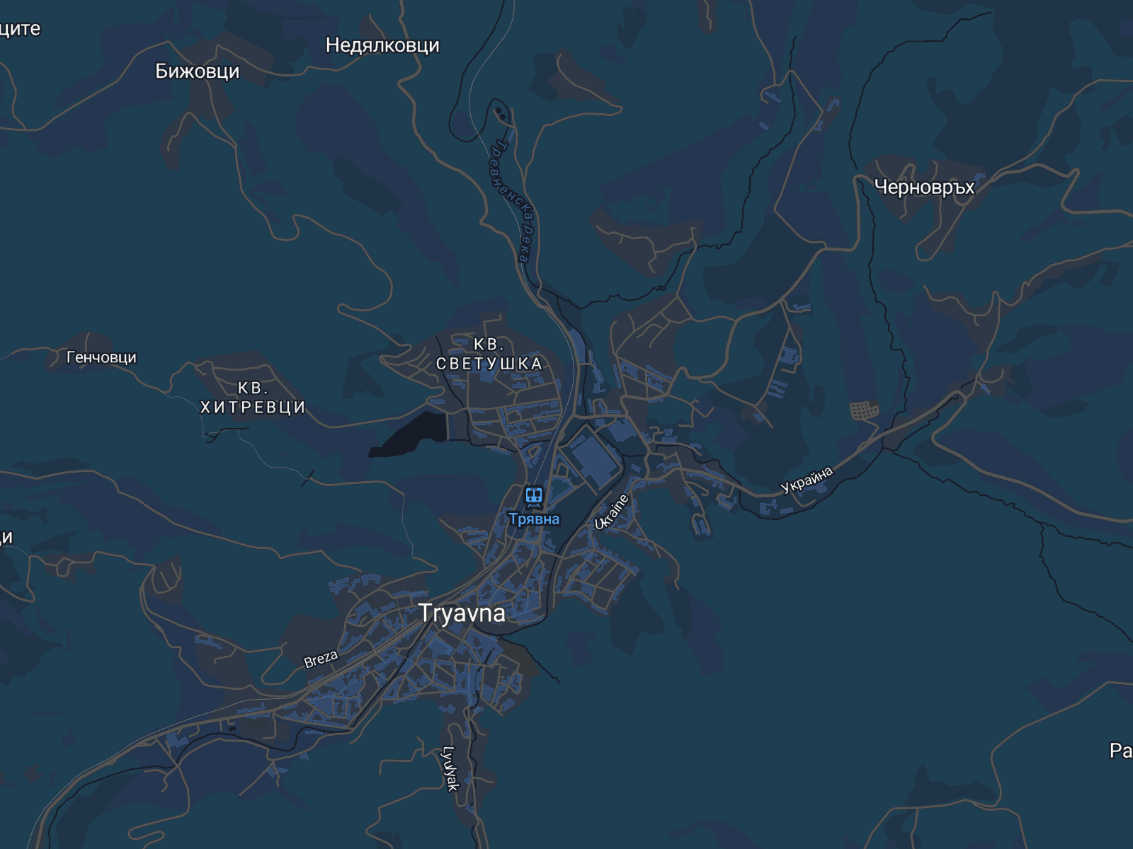 Карта на Трявна