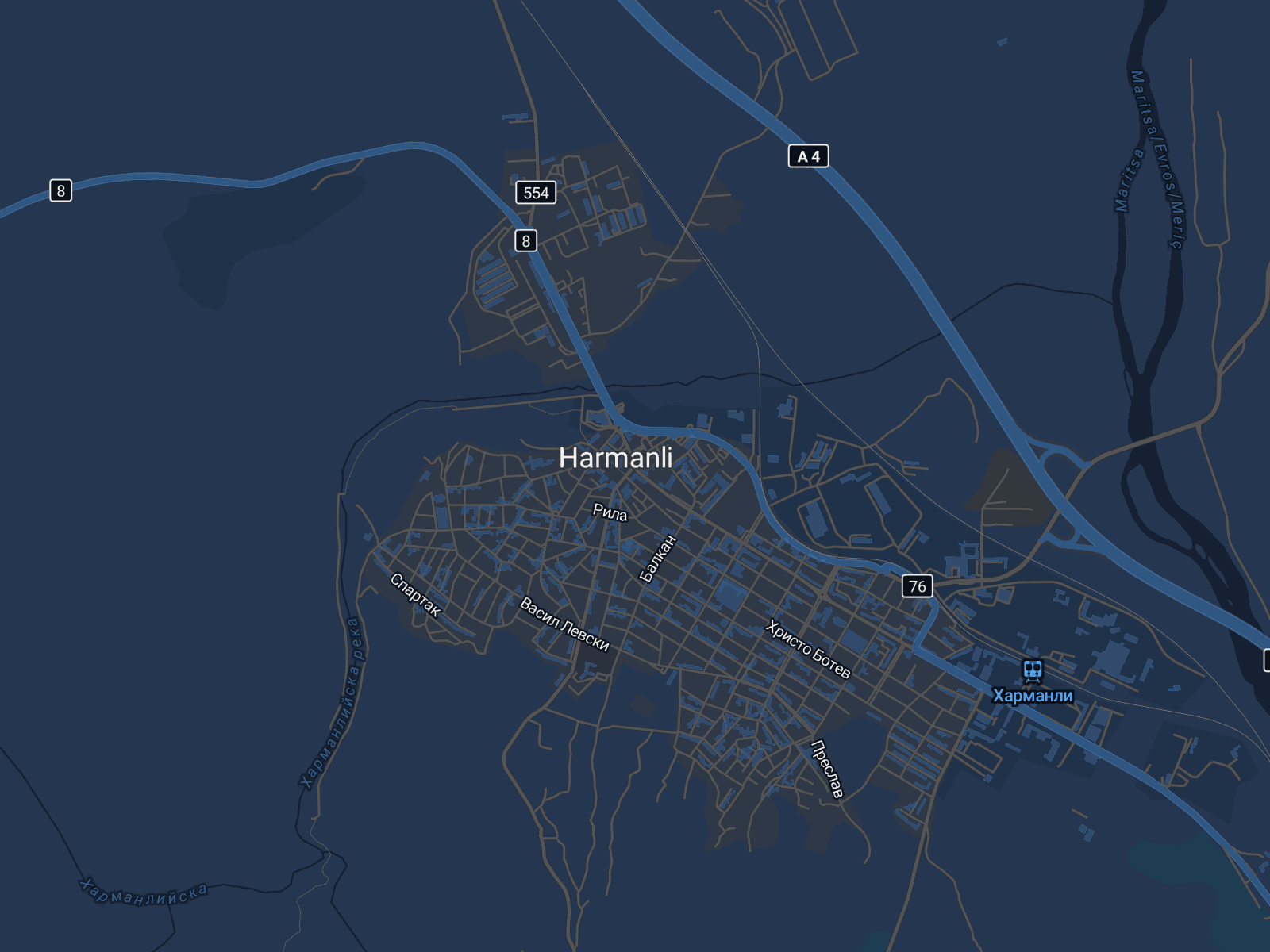 Карта на Харманли