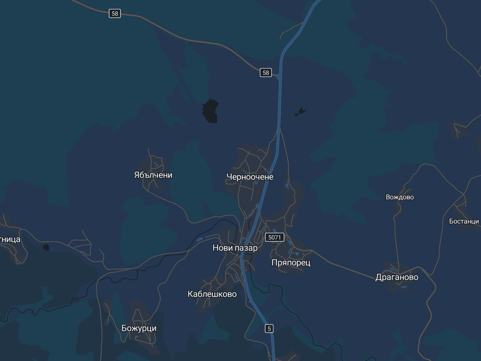 Карта на Черноочене