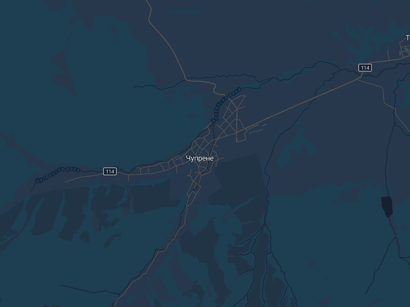 Карта на Чупрене