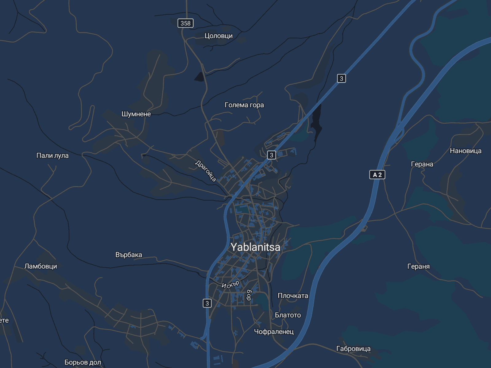 Карта на Ябланица